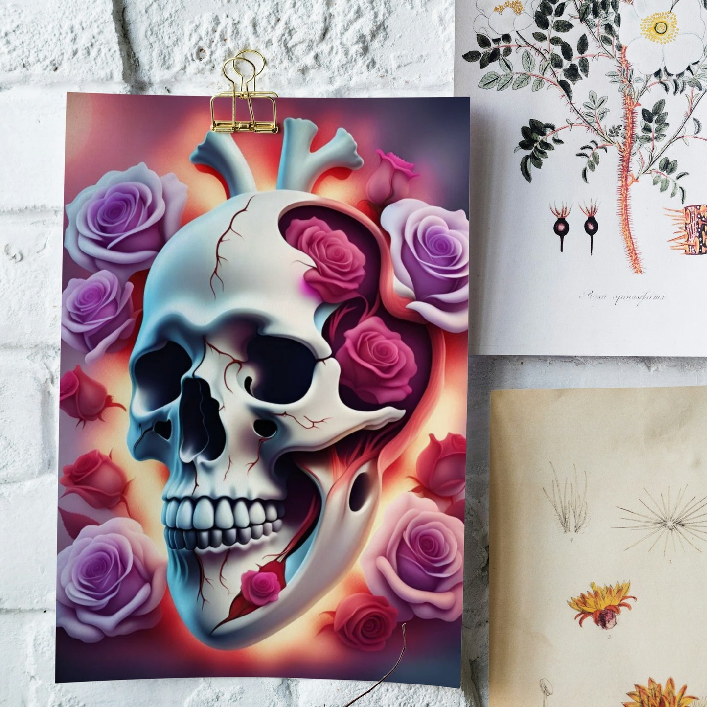 Special Edition Skull and Rose Posters - A3