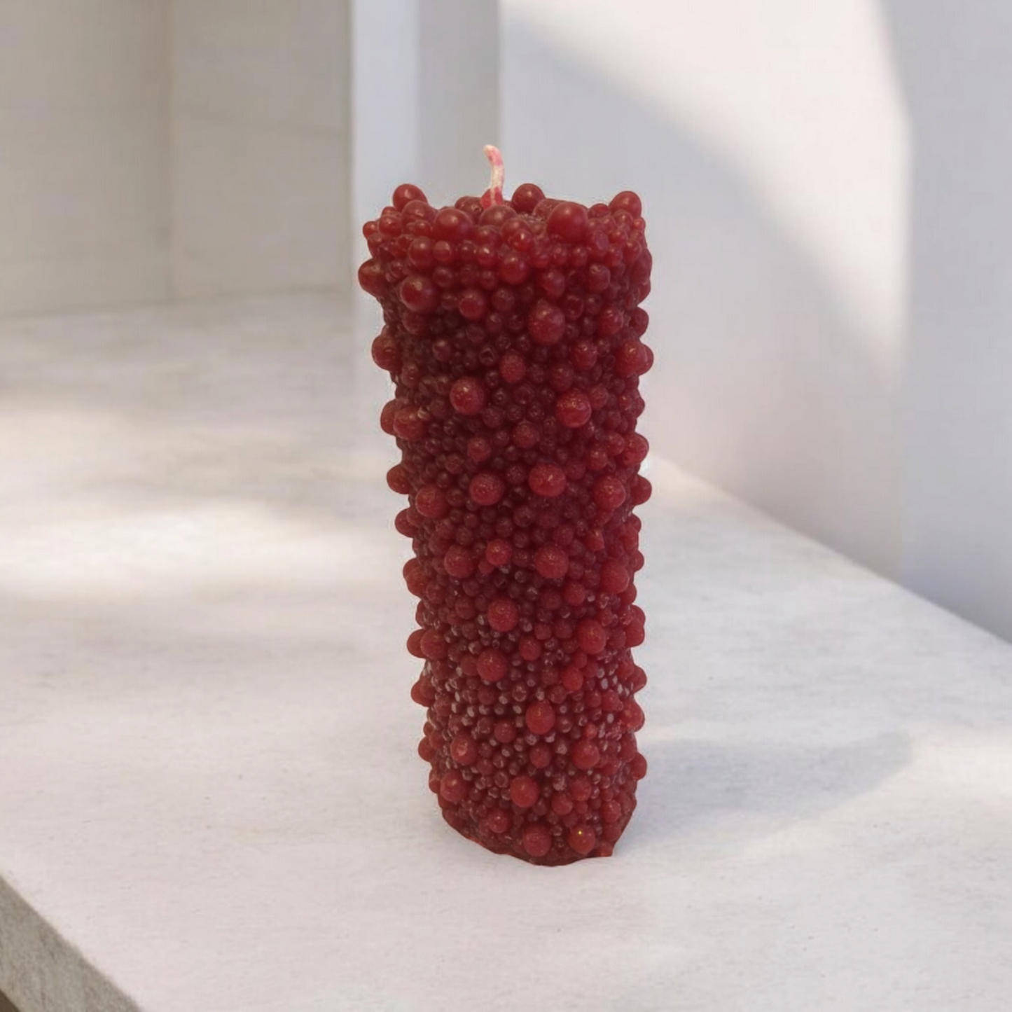 Unusual Bobbly Pillar Candle