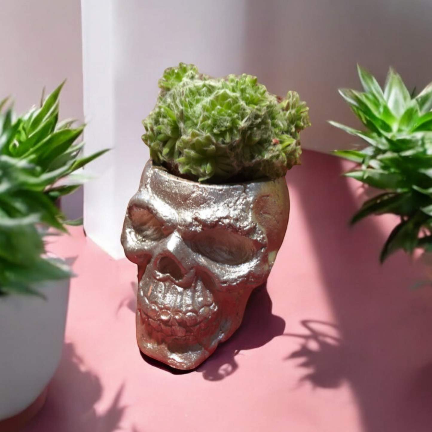 Painted Skull Planter