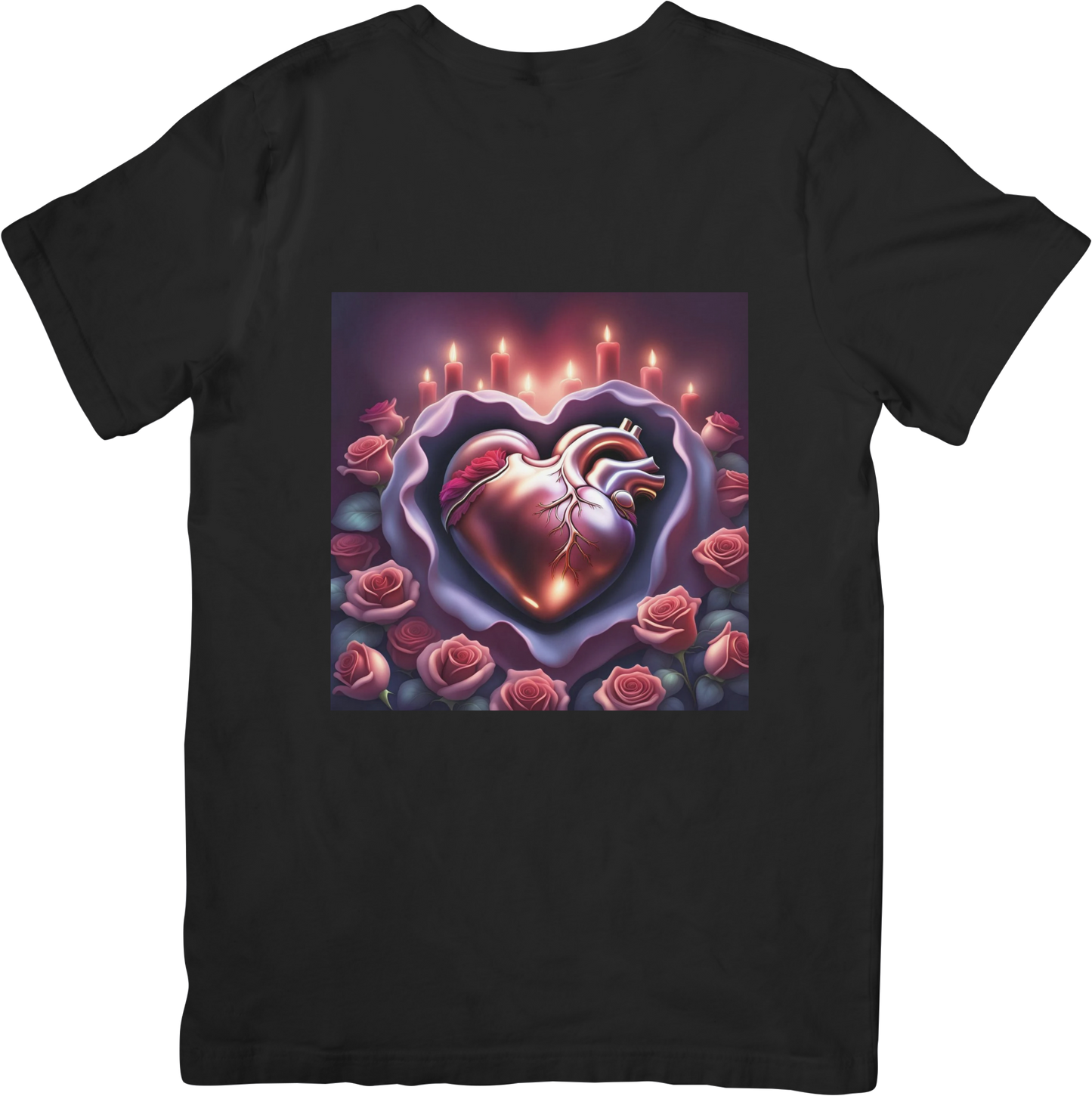 Bespoke Hearts and Roses T- Shirt - Design 2