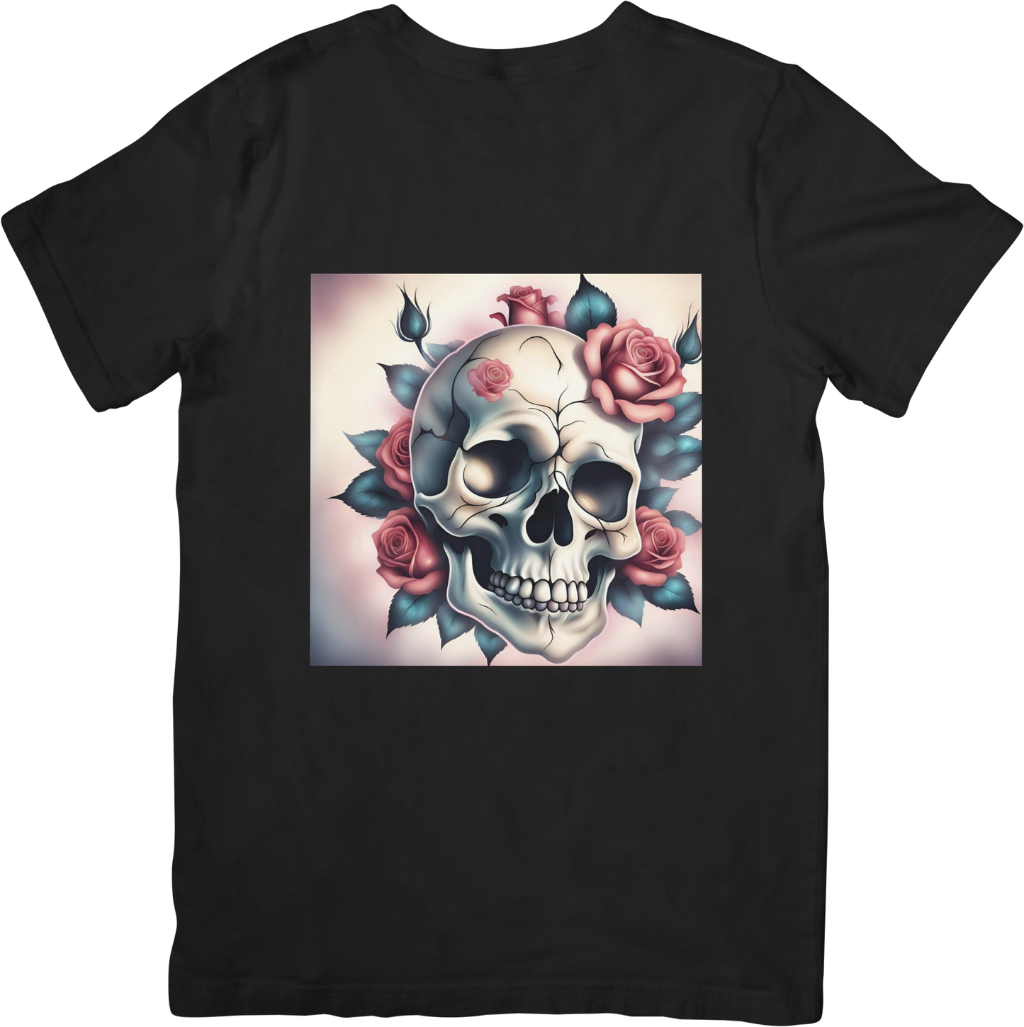 Bespoke Skull and Roses T-Shirts - Design 1