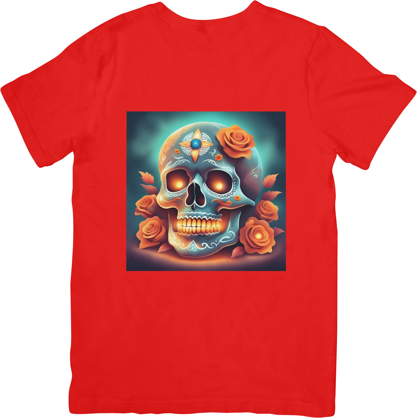 Bespoke Skull and Roses T-Shirts - Design 5
