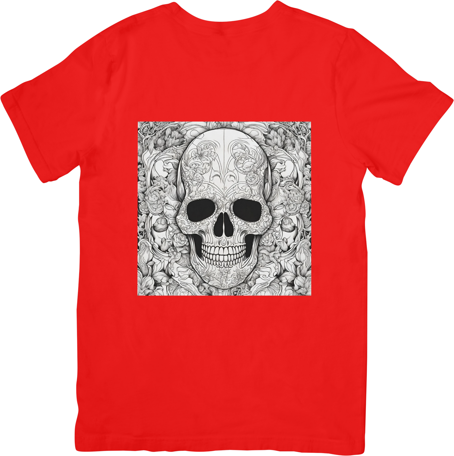 Bespoke Black and White Skull T-Shirt