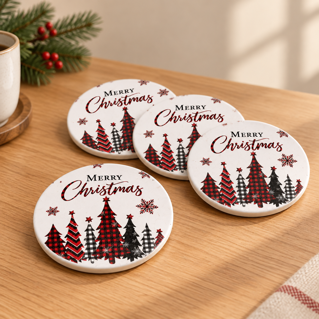 Christmas Ceramic Coasters | Festive Coasters UK