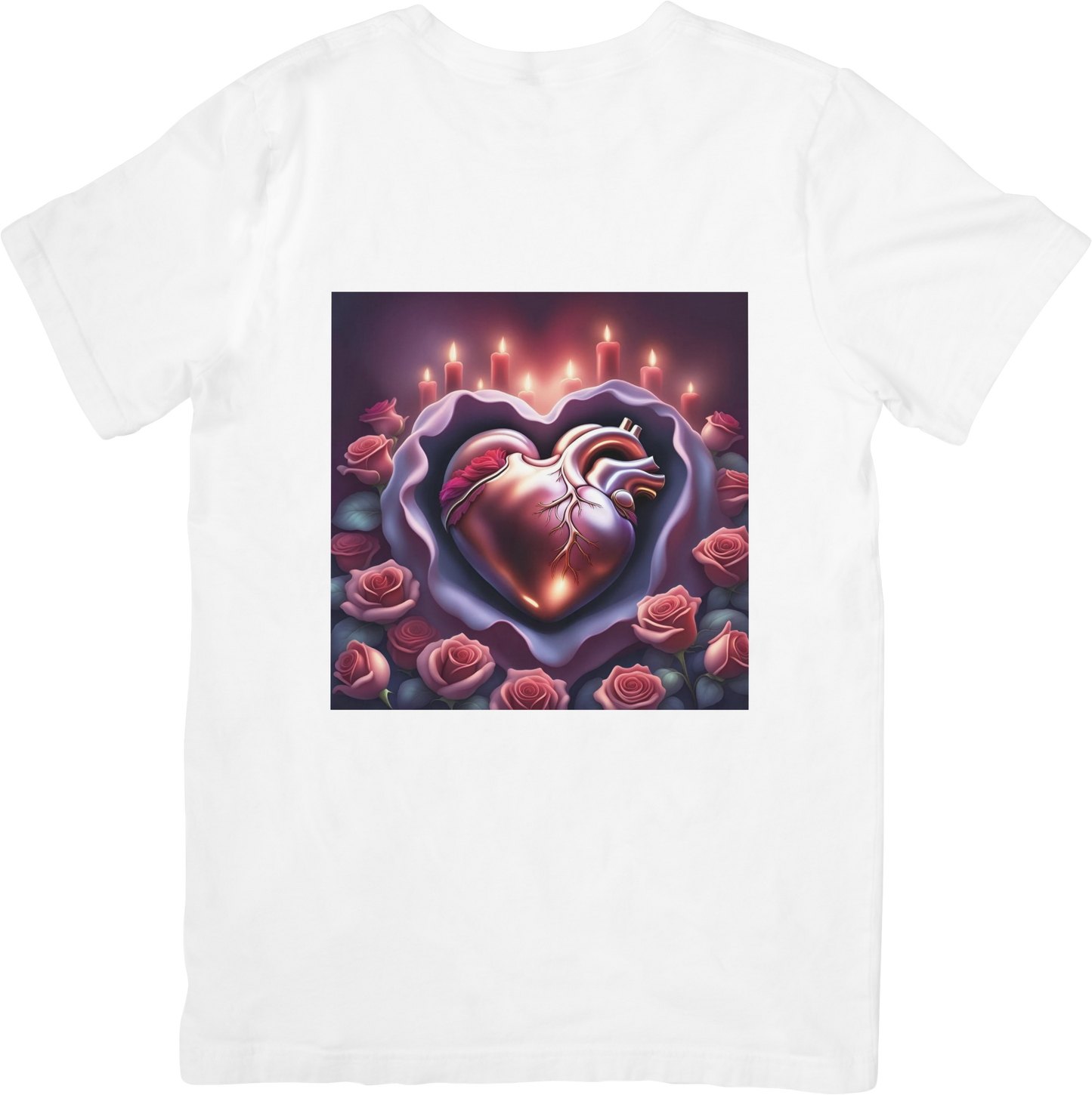 Bespoke Hearts and Roses T- Shirt - Design 2
