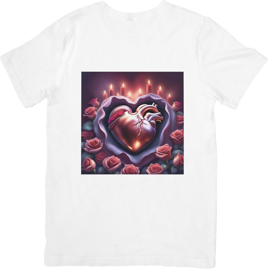 Bespoke Hearts and Roses T- Shirt - Design 2