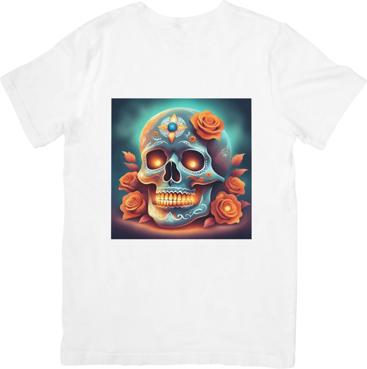 Bespoke Skull and Roses T-Shirts - Design 5