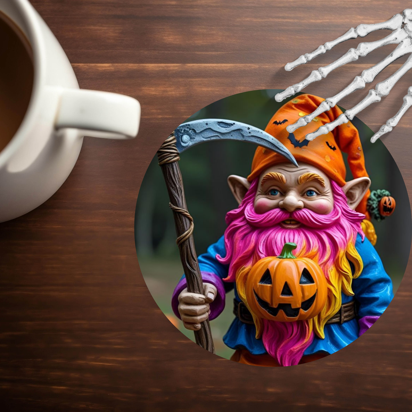 Queer Rebel Gnome Coaster – Chaos, Pride & Sass - Set of 4