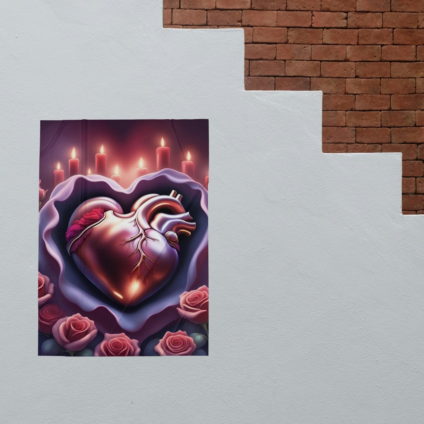 Special Edition Heart, Roses and Candles Posters - A3