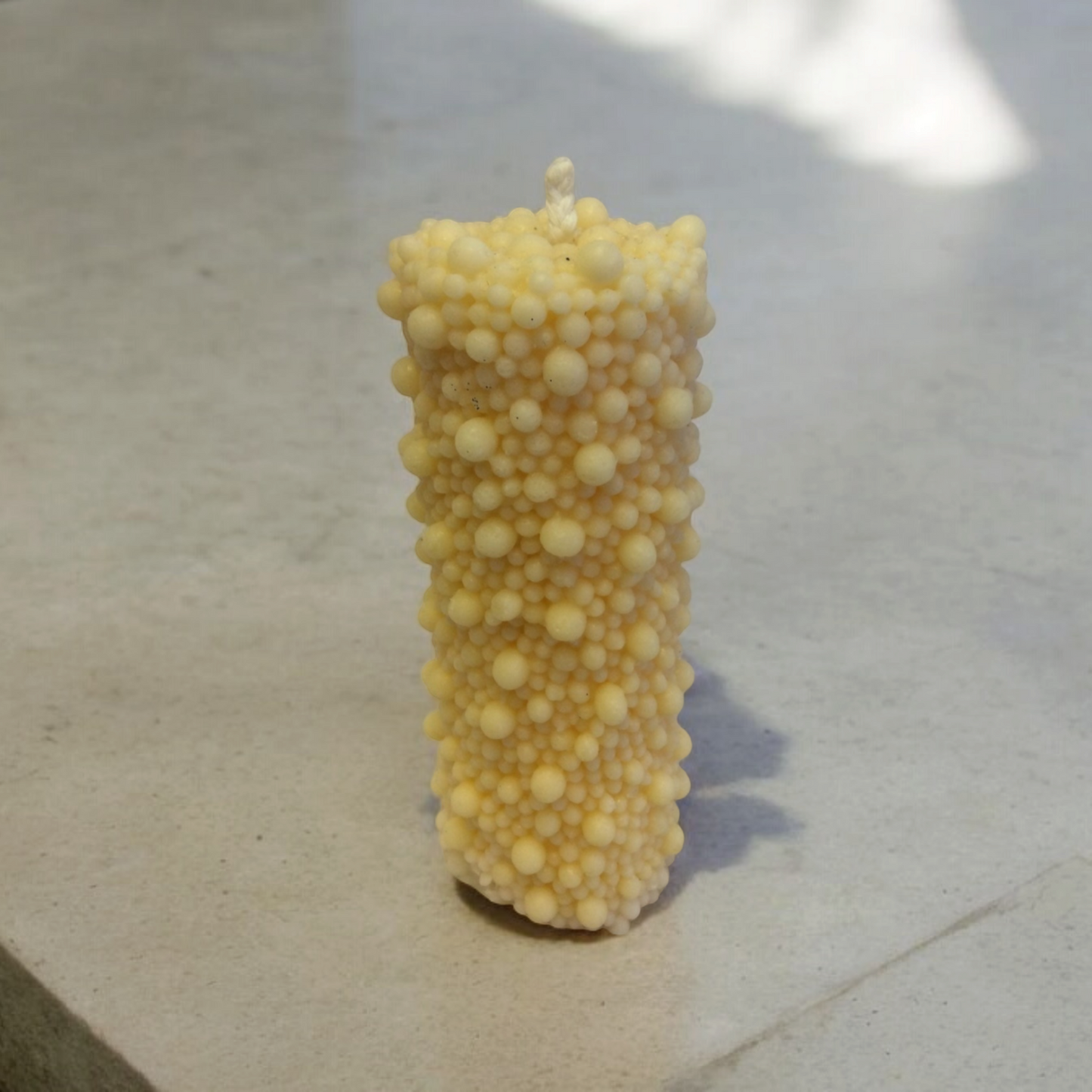Unusual Bobbly Pillar Candle