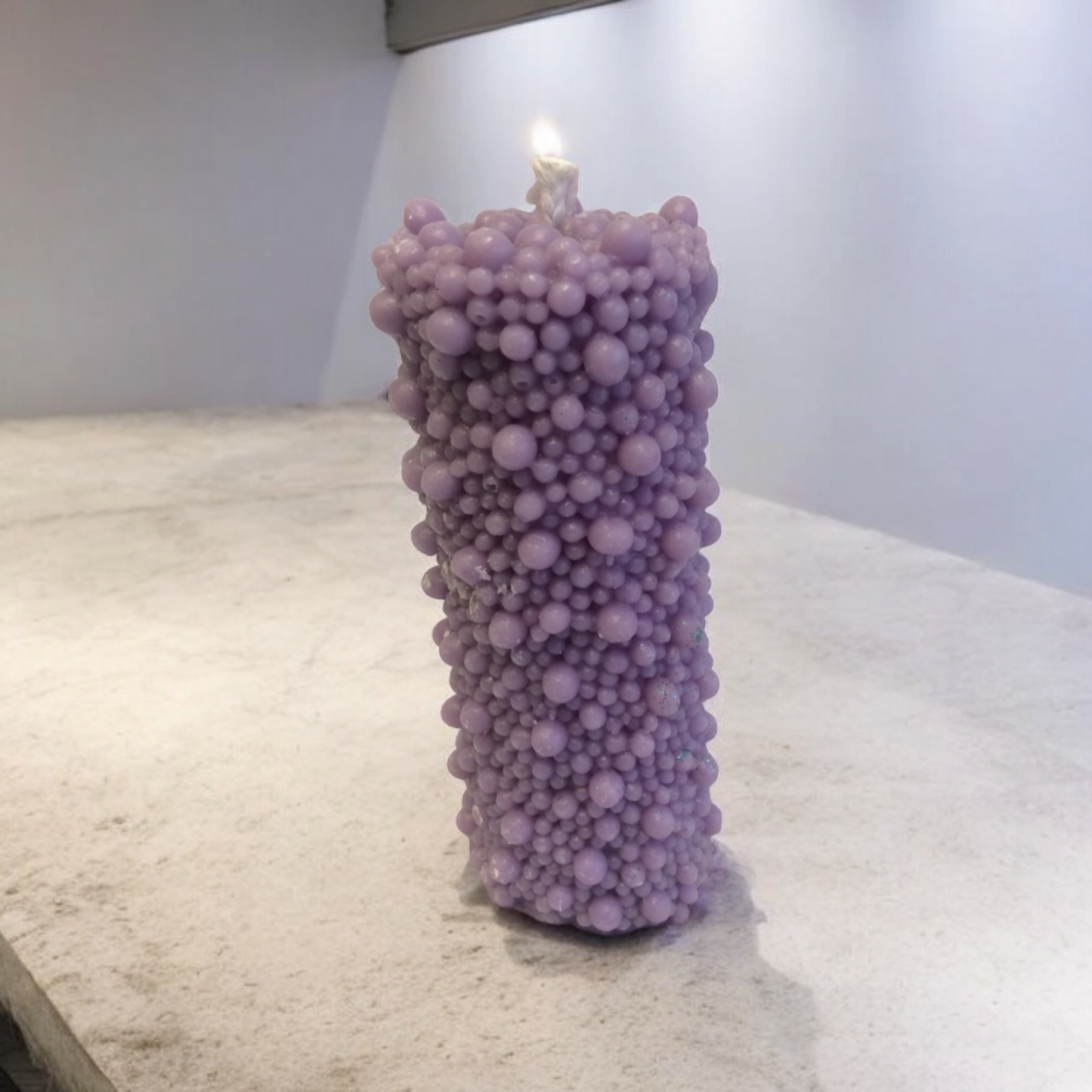 Unusual Bobbly Pillar Candle