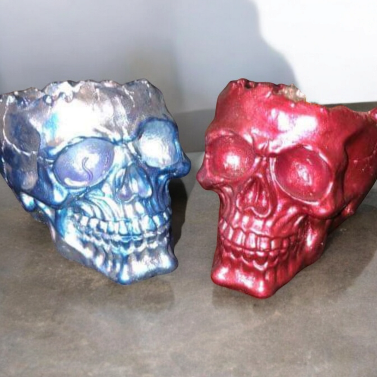 Decorative Skull Shaped Brush or Pen holders