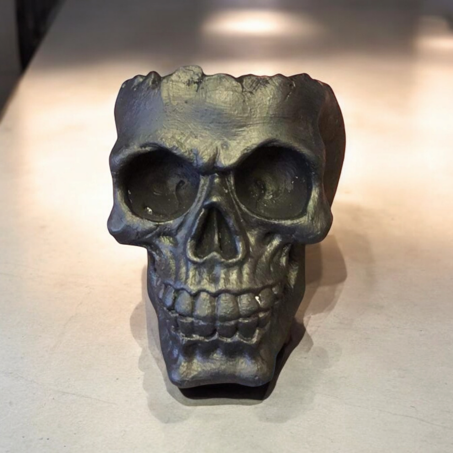 Decorative Skull Shaped Brush or Pen holders