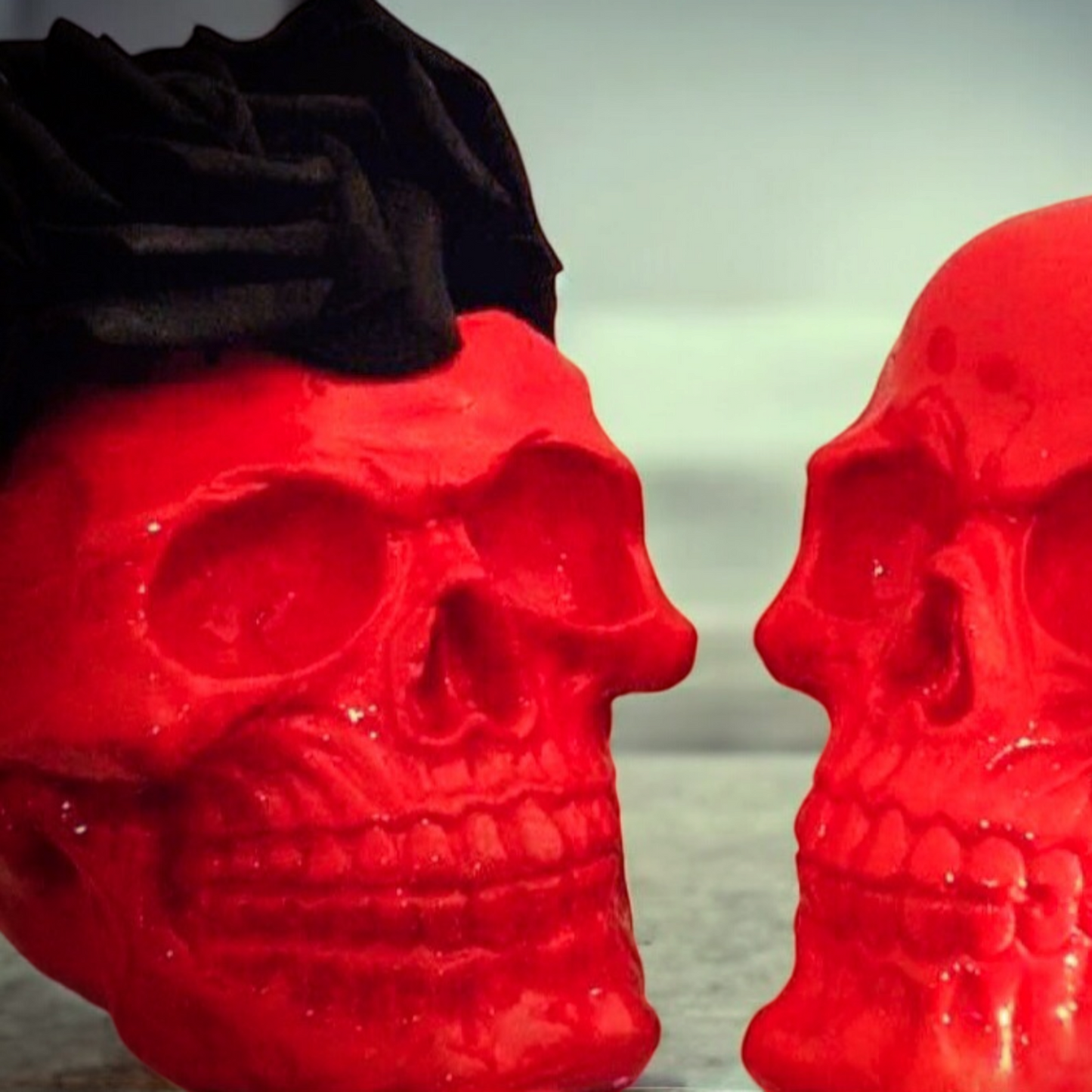 Decorative Skull Shaped Brush or Pen holders
