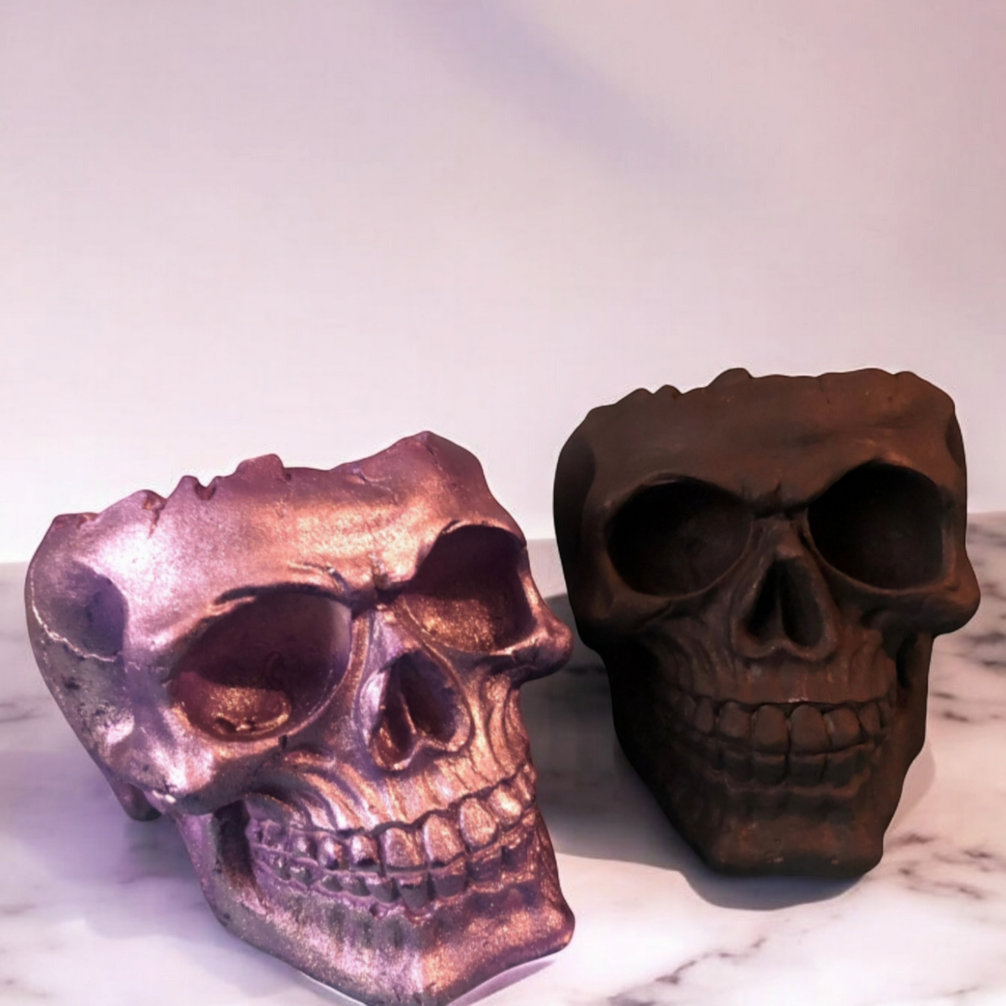 Decorative Skull Shaped Brush or Pen holders