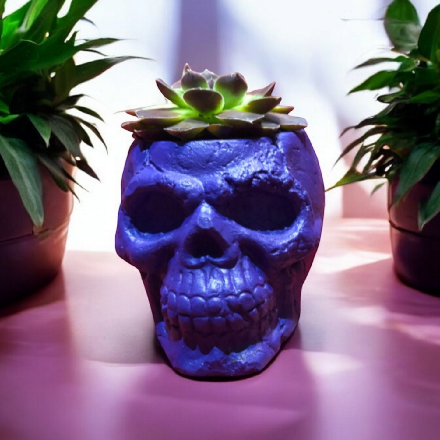 Painted Skull Planter