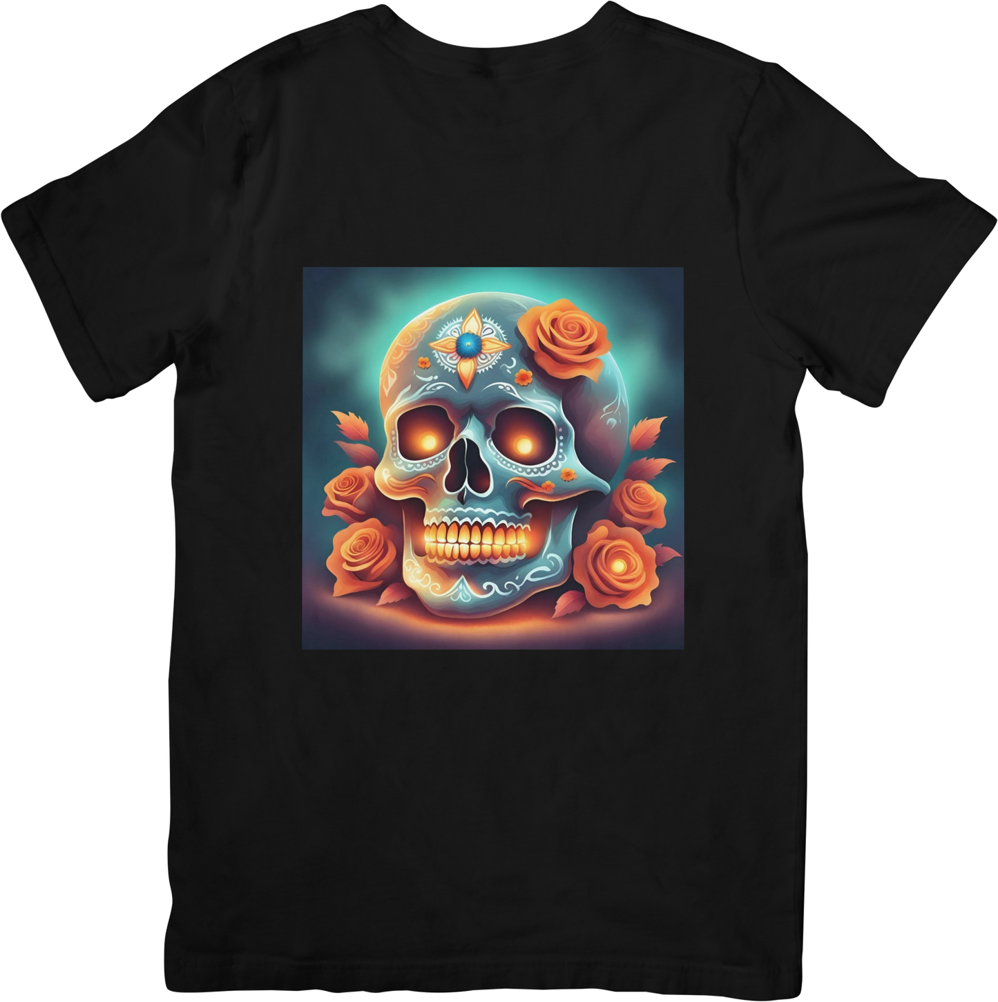 Bespoke Skull and Roses T-Shirts - Design 5