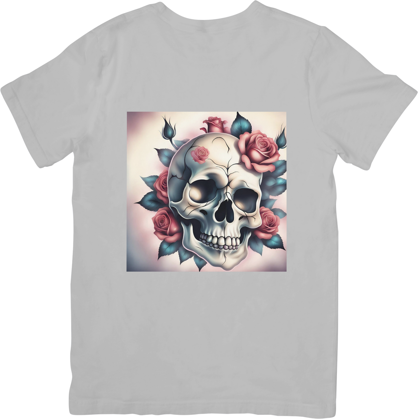 Bespoke Skull and Roses T-Shirts - Design 1