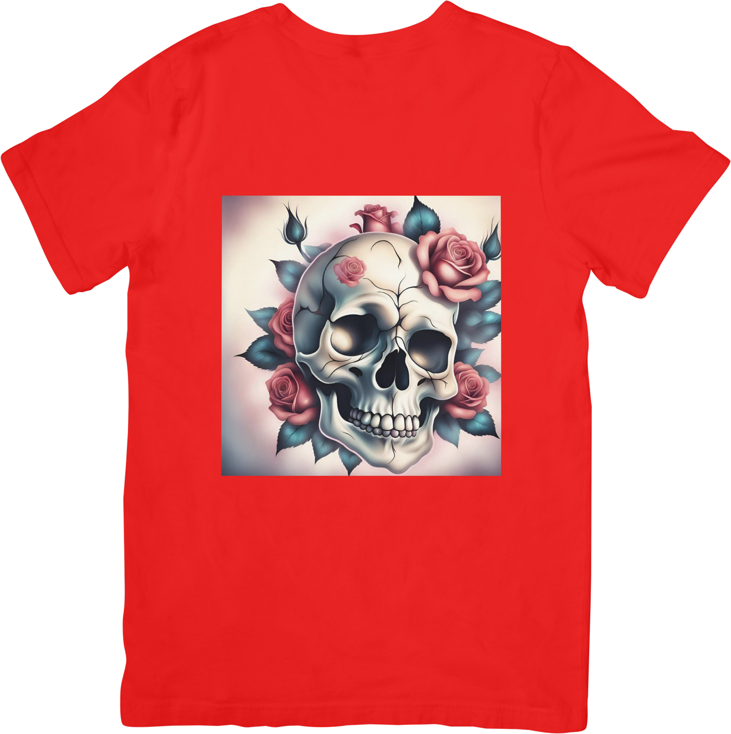 Bespoke Skull and Roses T-Shirts - Design 1