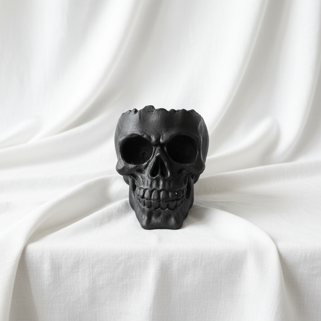 Decorative Skull Shaped Brush or Pen holders