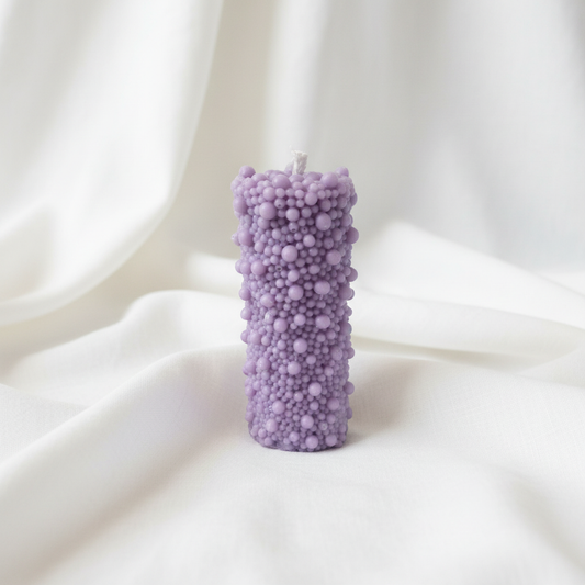 Unusual Bobbly Pillar Candle