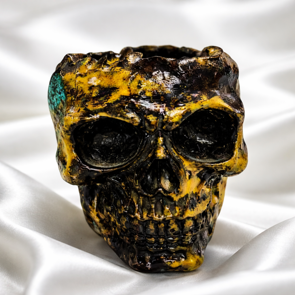 Decorative Skull Shaped Brush or Pen holders