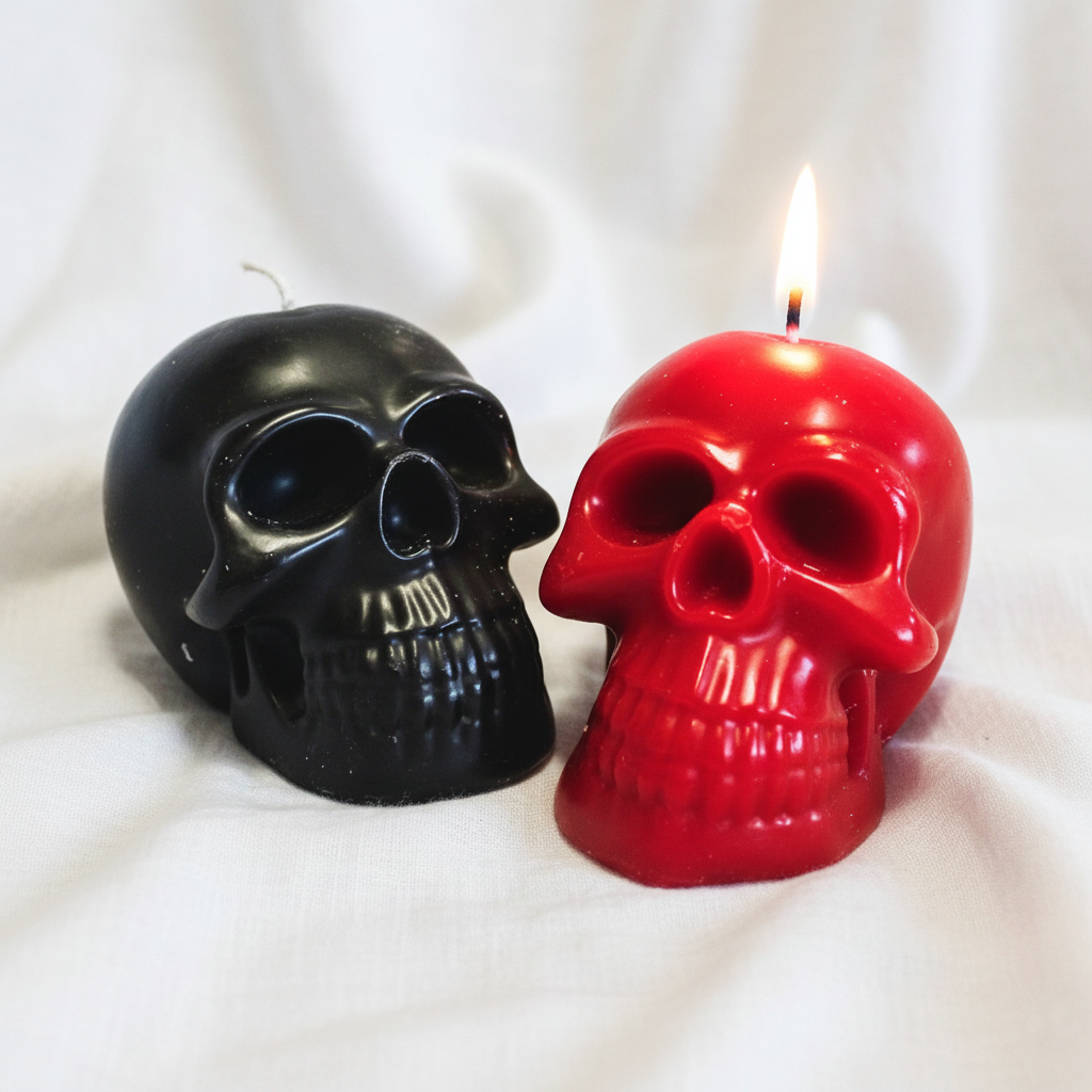 Hand Poured Scented Wax Skull Candle