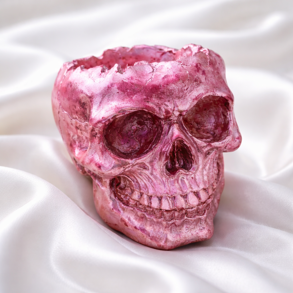 Decorative Skull Shaped Brush or Pen holders