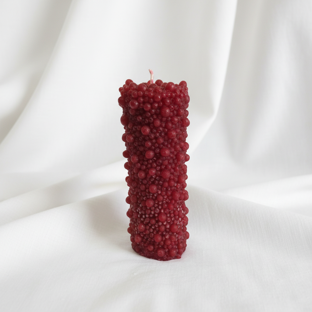 Unusual Bobbly Pillar Candle