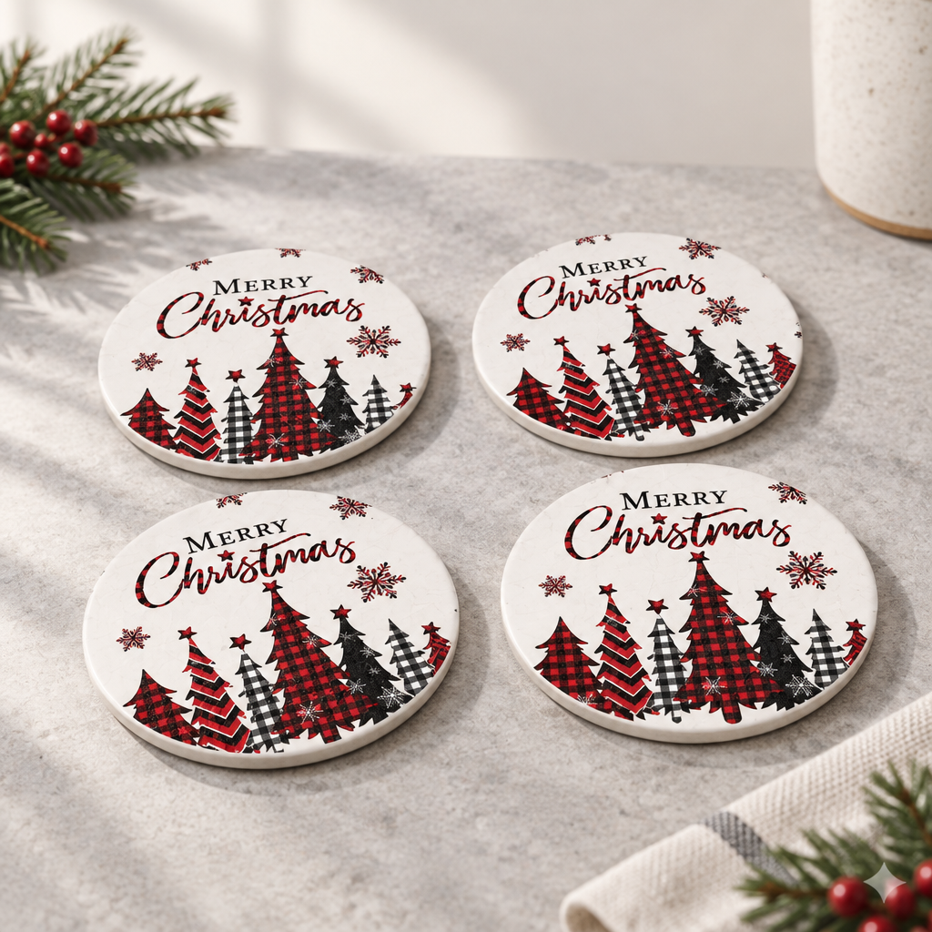 Christmas Ceramic Coasters | Festive Coasters UK