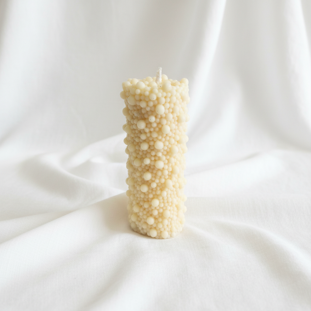 Unusual Bobbly Pillar Candle