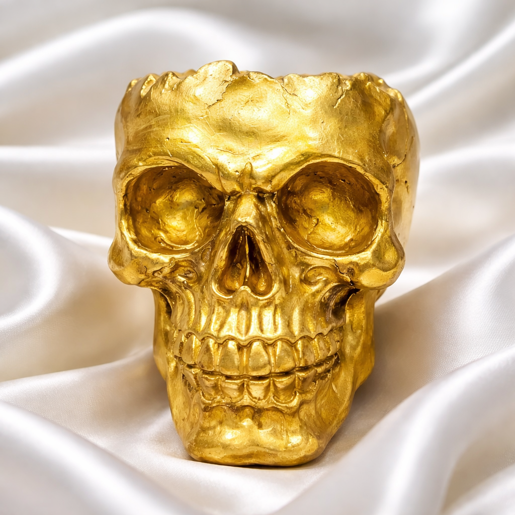 Decorative Skull Shaped Brush or Pen holders