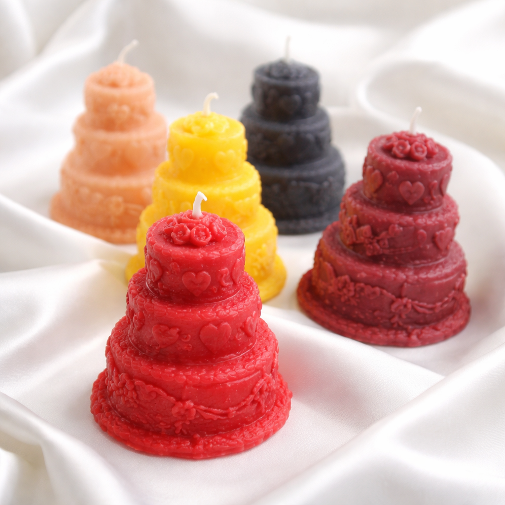 Wedding Cake Candles – Perfect Wedding Favours or Sweet Little Treats! £15 FOR 10 £55 FOR 50