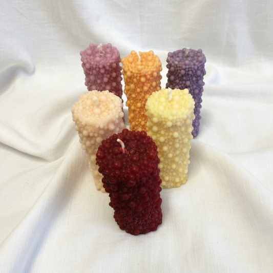 Unusual Bobbly Pillar Candle