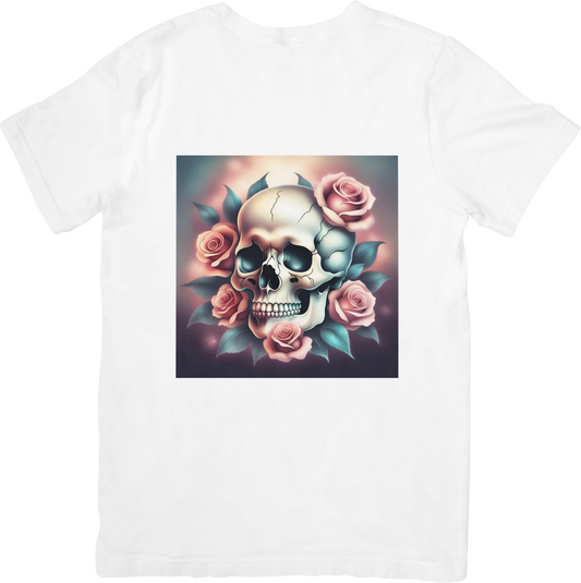 Bespoke Skull and Roses T-Shirts - Design 4