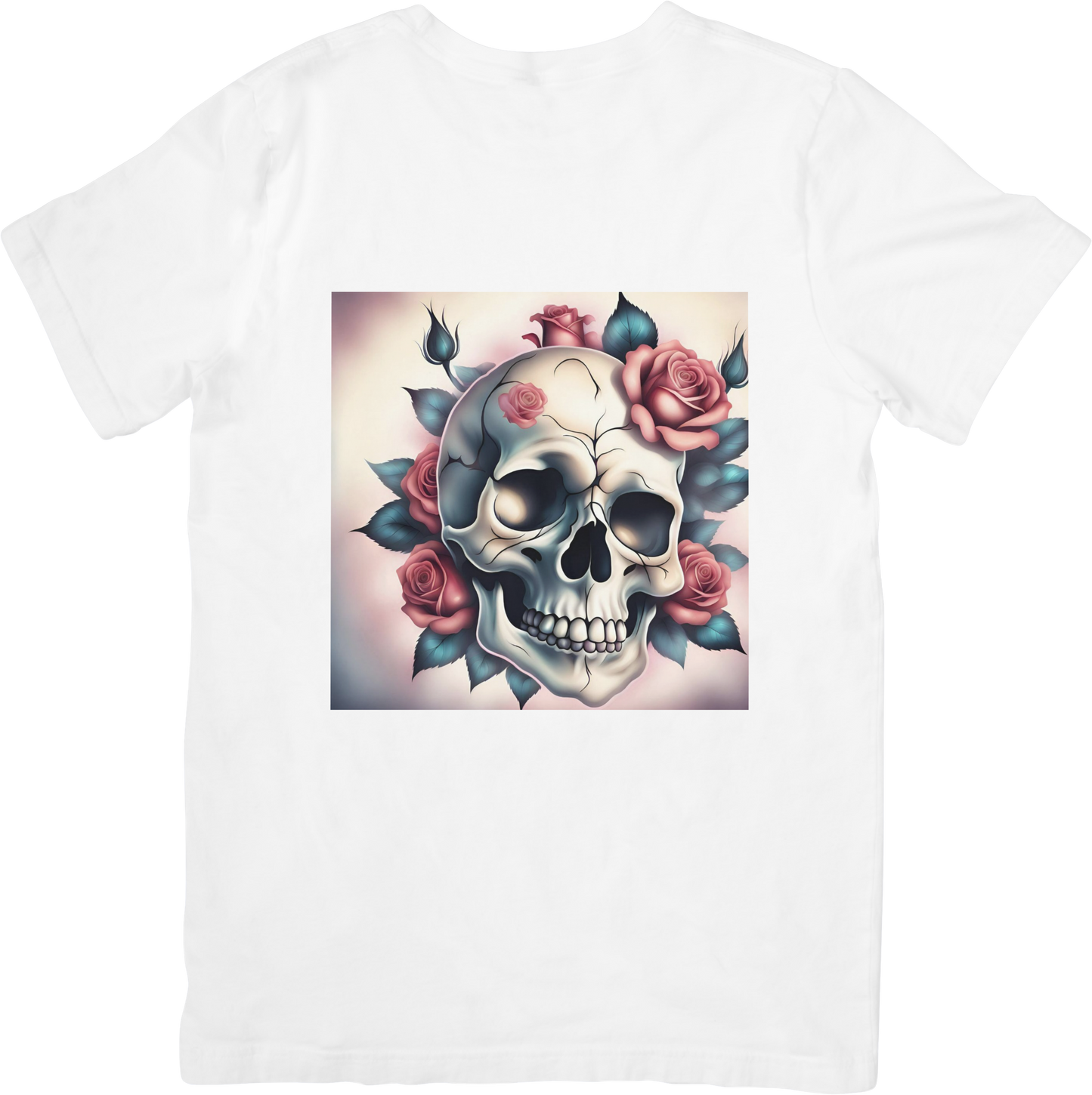 Bespoke Skull and Roses T-Shirts - Design 1