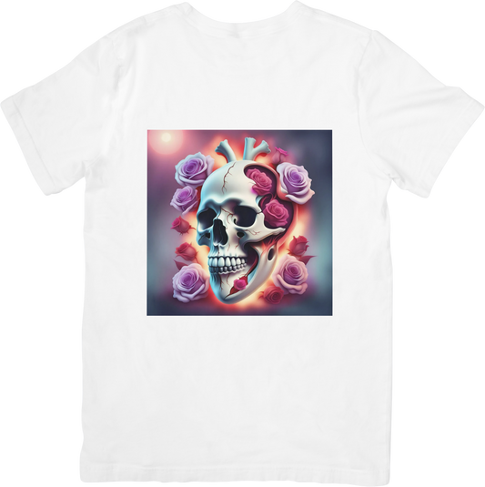 Bespoke Skull and Roses T-Shirts - Design 3